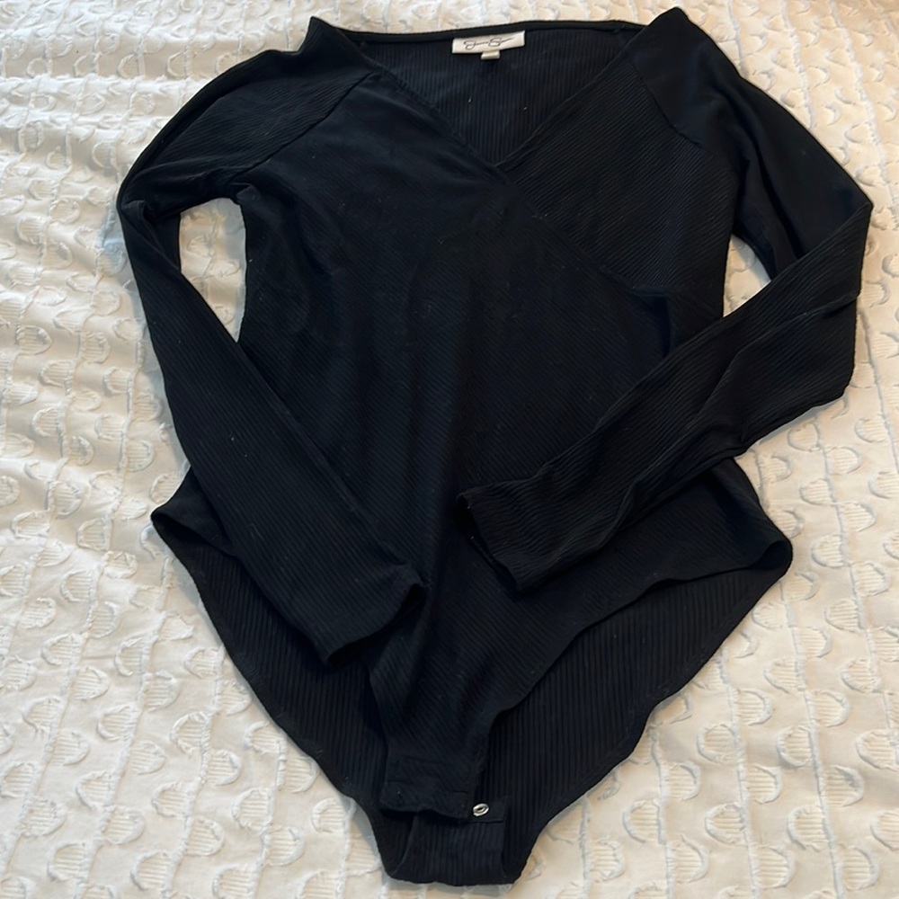 Black maternity bodysuit